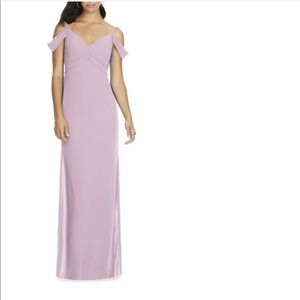 V-Neck Chiffon Cold Shoulder Gown, worn only once, in perfect condition